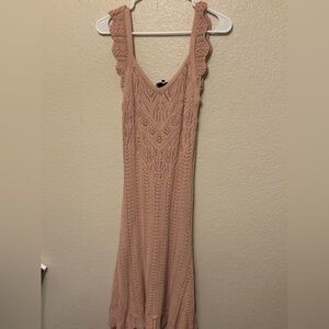 Blush pink knit dress size M